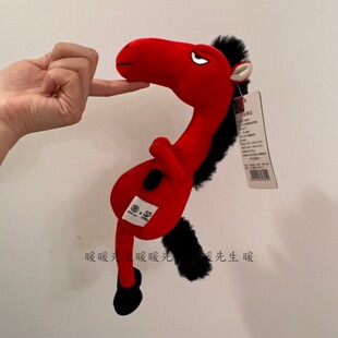 正版鼻涕熊墨墨红色小马毛绒挂件钥匙扣包挂新年吉祥物马公仔玩具