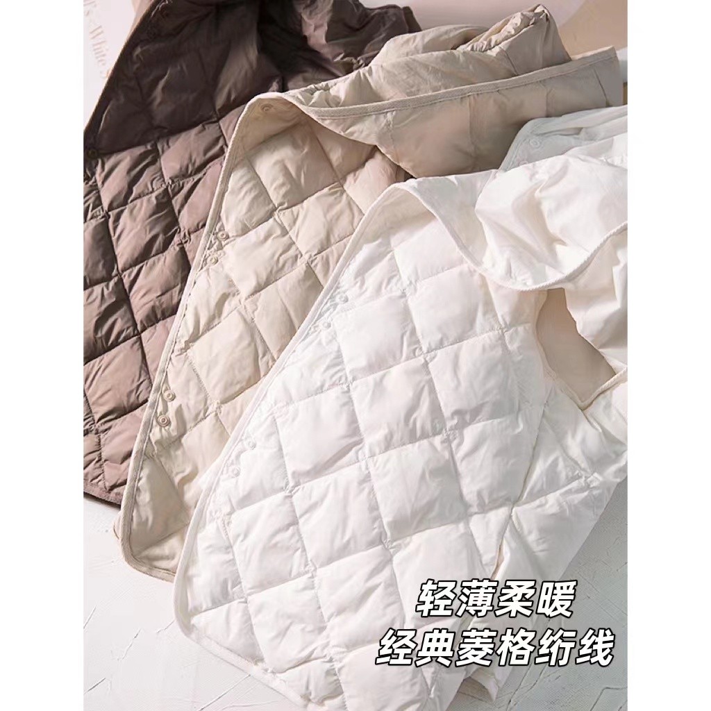 反季轻薄菱格羽绒马夹马甲背心