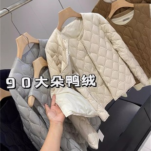 石墨烯面料防风保暖两穿领马甲 新国标90白鸭绒 羽绒服冬 BLUE