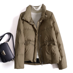 保暖轻暖加厚面包服宽松大衣外套 2022冬天新款 短款 轻薄羽绒服女