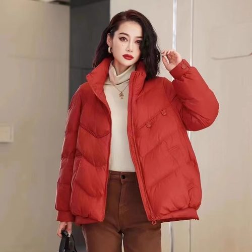 羽绒服轻薄白鸭绒立领小个子外套