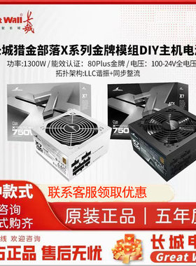长城X6/X7/X8额定650W/750W/850W金牌全模组台式机白色电源ATX3.1