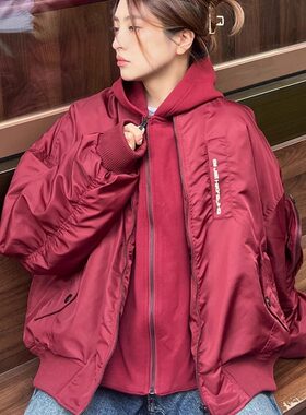 潮牌连帽休闲假两件棉服