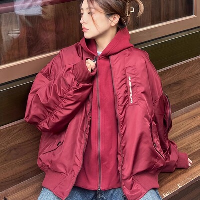 潮牌连帽休闲假两件棉服
