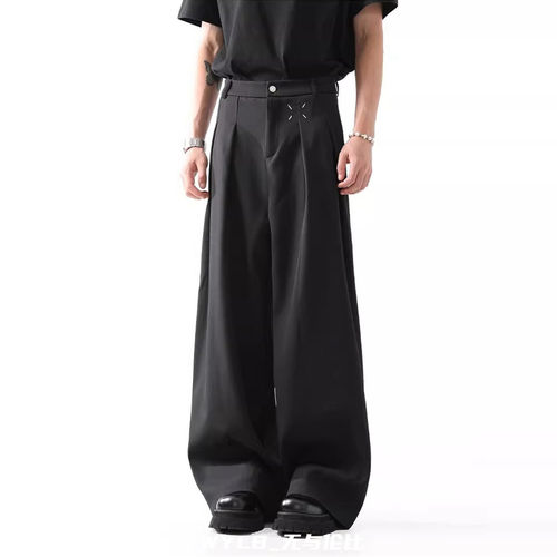 高级感cleanfit黑色职业西裤男