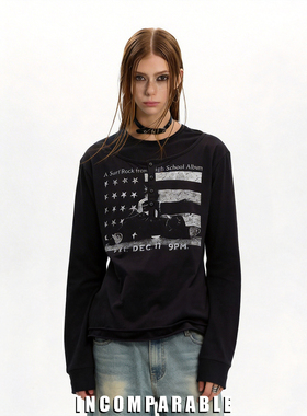 【明星同款】王橹杰同款假两件长袖T恤亨利领假两件长袖打底上衣