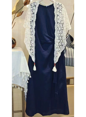 2026年夏季新款无袖收腰褶皱显瘦中长款女士连衣裙