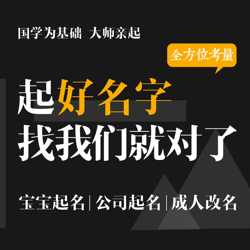 起名人工宝宝起名字取名字新生婴儿成人改名公司店铺品牌商标