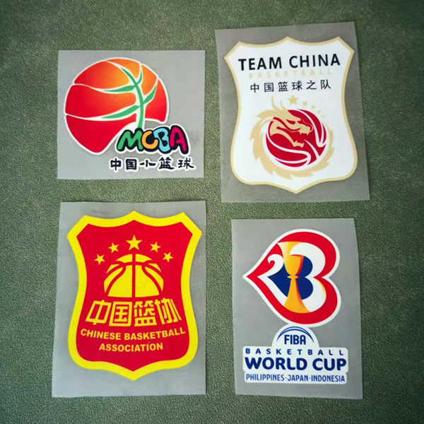 衣服印标diy印刷logo中国篮协小篮球世界杯球篮球之队胶质烫印标