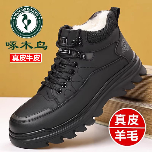 男鞋冬季新款羊毛棉鞋