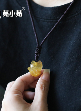 兔子金发晶小动物吊坠项链闺蜜
