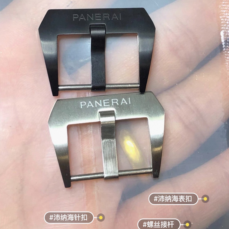 适配沛纳海胖大海皮带胶带表扣表带精钢针扣22mm男24mm26mm20mm
