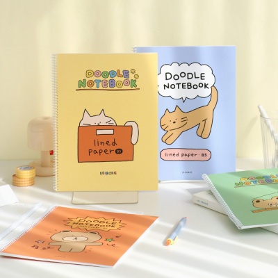 【韩国原装进口正品】Iconic可爱风插画横线格子B5线圈记事笔记本