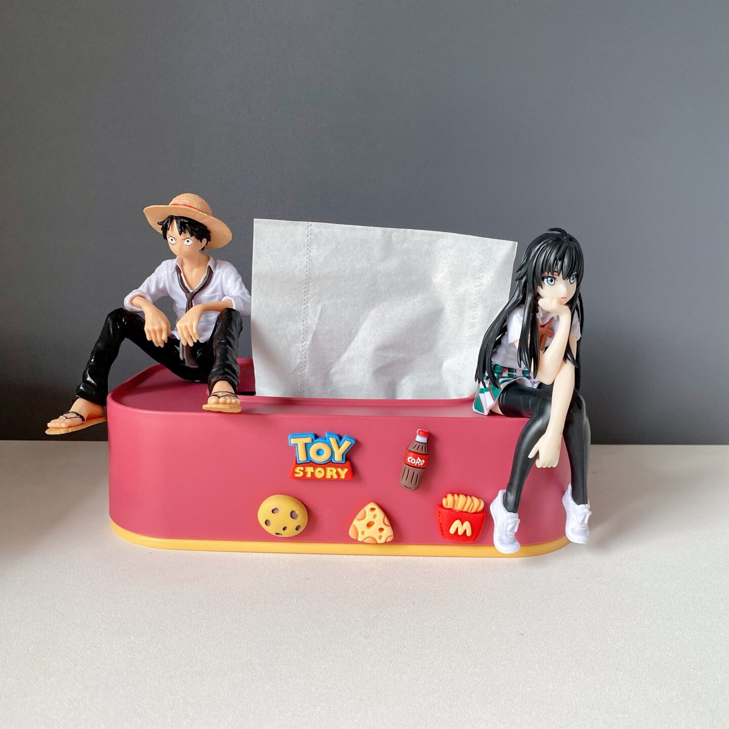 儿童房纸巾盒抽纸盒客厅茶几高档轻奢创意卡通可爱车载海贼王男孩