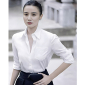 上衣2026新款 真丝衬衣桑蚕丝早春季 女士长袖 思线免烫抗皱白色衬衫