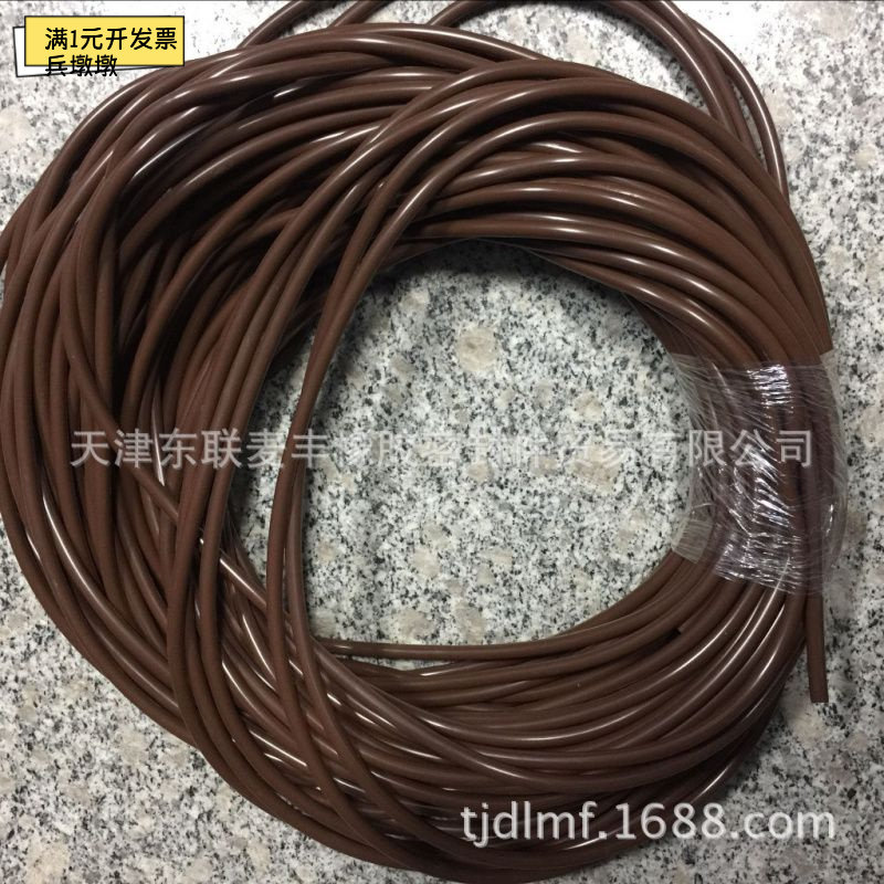 棕色咖啡色 氟胶条1.5/1.8/2/2.5/2.65MM氟胶绳 氟胶圆氟胶密封条