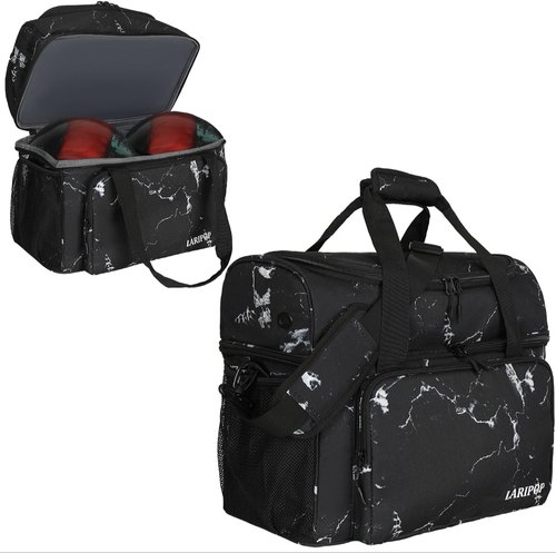 LARIPOP双球保龄球双球手提斜挎包带鞋仓