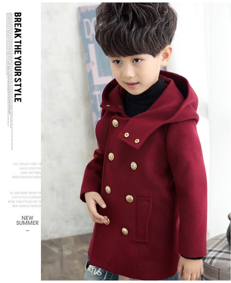 Manteau pour garcon en de laine - Ref 2161315 Image 3