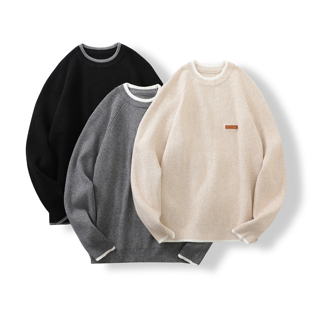 圆领打底加厚保暖休闲针织衫毛衣