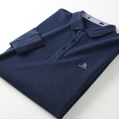 舒适透气 POLO衫 外贸男装 商务休闲翻领长袖 潮 尾货秋款 41莫代尔