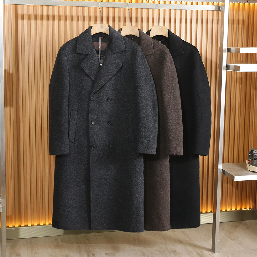 Xg816羊毛可脱卸鹅绒大衣