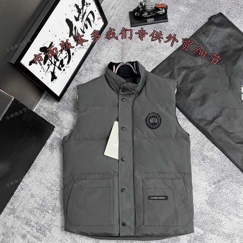 冬季新款大羽绒鹅马甲坎肩立领防寒加厚保暖情侣潮流百搭背心外套