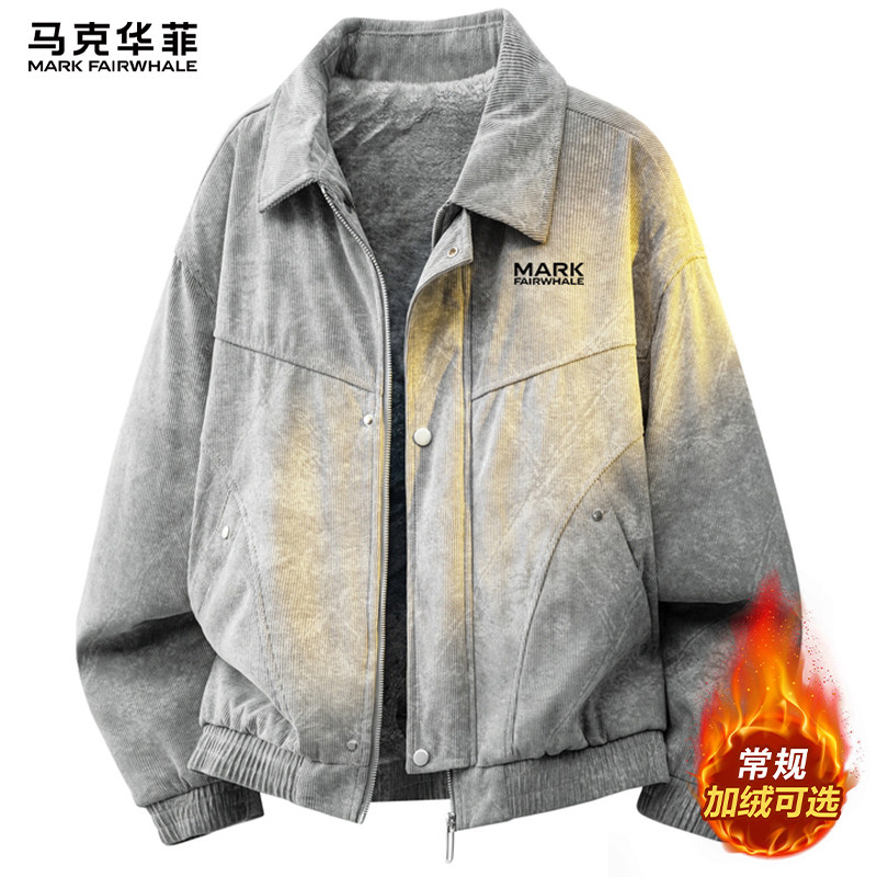 马克华菲灯芯绒棉衣男款外套