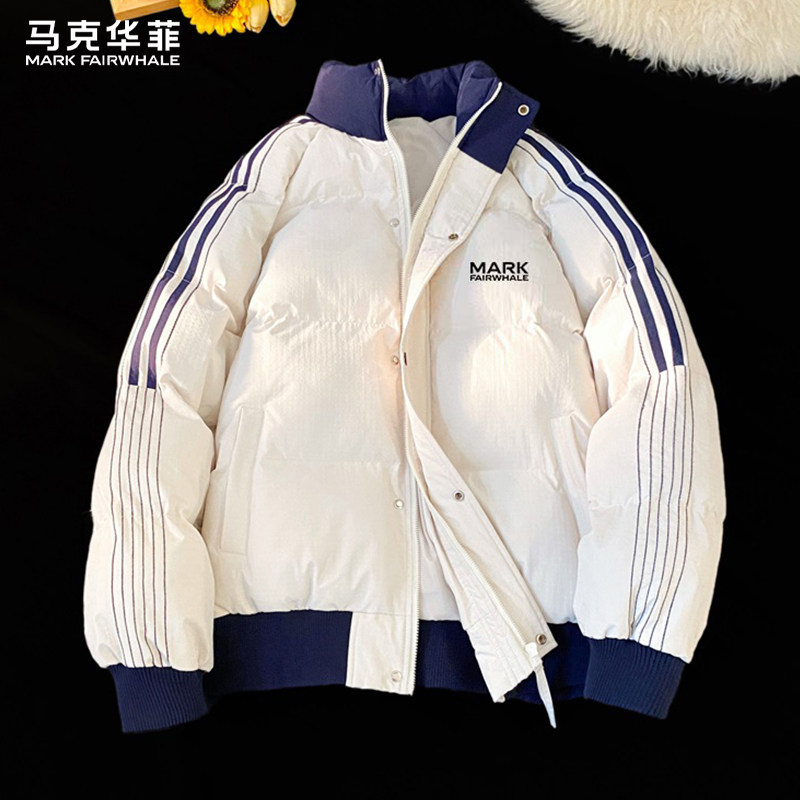 马克华菲立领加厚棉衣