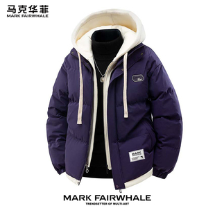 百搭棉服男款 2505新款 潮流外套 秋冬季 马克华菲假两件休闲棉衣男士