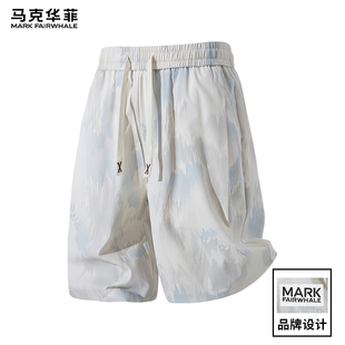 夏季 男款 户外运动五分裤 2026新款 子 马克华菲美式 裤 休闲扎染短裤