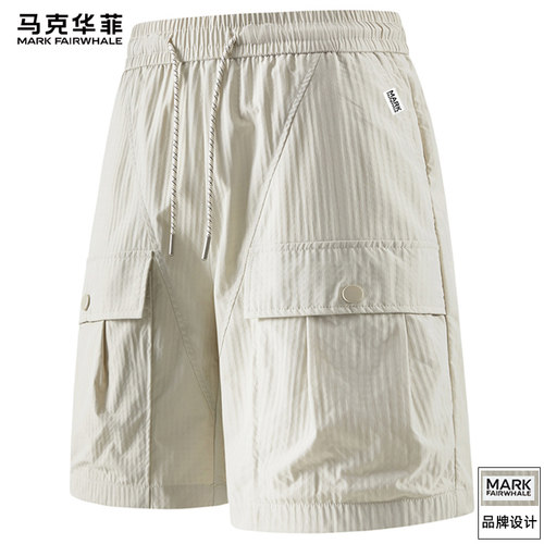 马克华菲夏季男工装宽松短裤