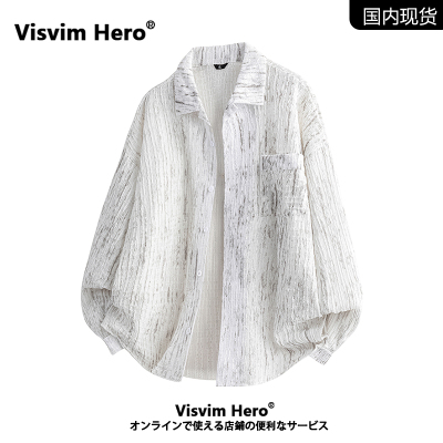 VISVIMHERO古巴领大码衬衫男