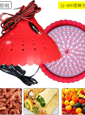 12v电瓶灯夜市摆摊灯12vled灯生鲜灯熟食灯三轮电动车地摊灯射灯