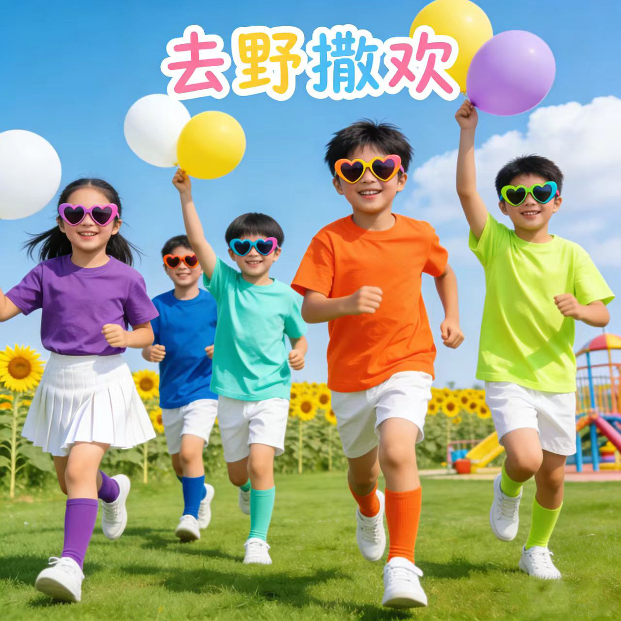 儿童毕业班服定制彩色t恤小学生多巴胺糖果亲子套装运动会幼儿园