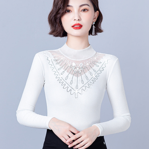 打底衫女春秋新款内搭长袖蕾丝