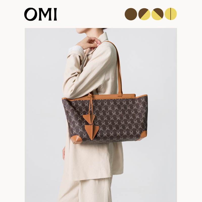 OMI经典复古老花高级感手提包
