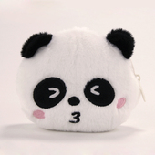 大熊猫毛绒零钱包可爱小迷你少女心小钱包学生卡包儿童卡通硬币包