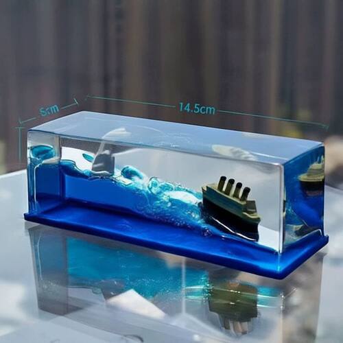 游轮流体漂流瓶泰坦尼克号桌面装饰摆件毕业礼物生日礼物海盗船XK