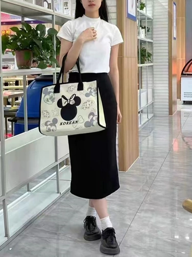 Летний шоппер, вместительная и большая сумка на одно плечо, льняная сумка для матери и ребенка