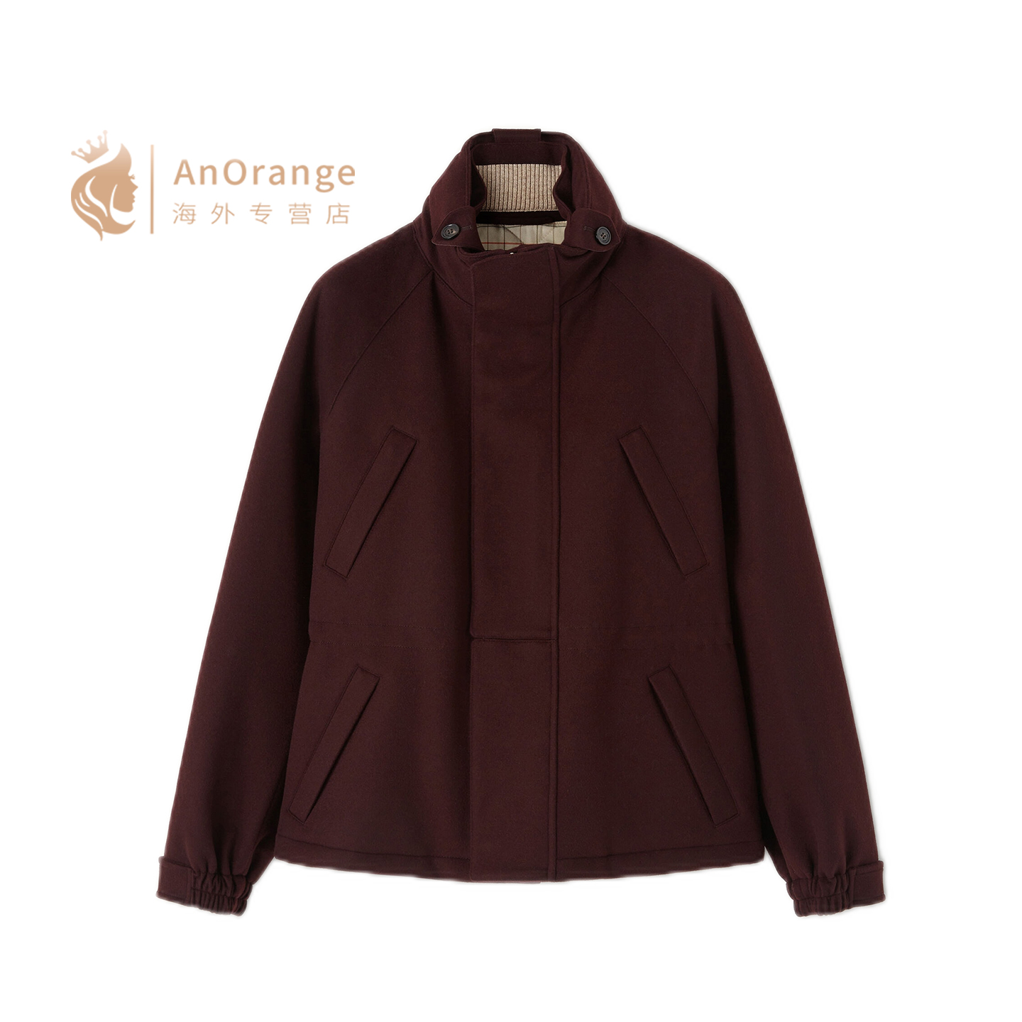 LP/诺悠翩雅立领拉链羊绒夹克