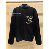 2026毛衣黑色嵌花羊毛混纺针织开衫 路易威登LV男装 秋冬款 1AJBXP