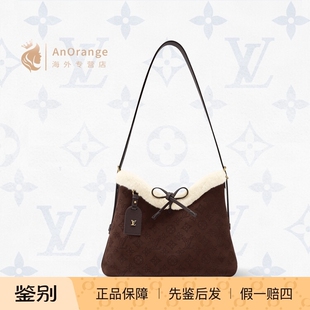 路易威登LV女包CarryAll PM托特包麂皮羊羔毛单肩斜挎包M26421