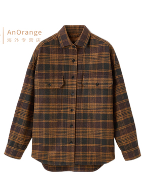 Loro piana/诺悠翩雅LP女装衬衫格子羊毛长袖外套衬衫26春夏新款