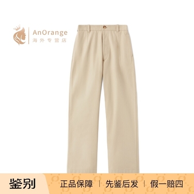 LP诺悠翩雅女装高腰直筒纯棉长裤