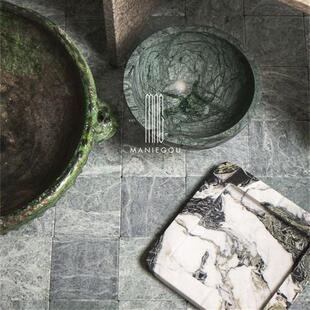 北欧轻奢风宝格丽天然大理石水果甜品餐具垫盘板子展示装饰摆件盘