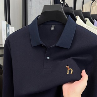 广州13行沙河高端品牌男装长袖t恤polo衫春秋杭州四季青外贸清仓