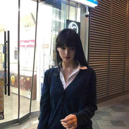 学院风原创JK制服老头衫毛衣外套女日系宽松长袖纯色针织秋冬开衫 - 封面