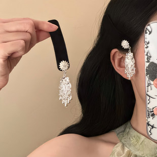 山沐手作「未韵清风」复古银色流苏发夹女刘海夹发卡边夹古风发饰