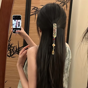 山沐手作「花坠摇容」新中式复古流苏发夹女古风汉服配饰边夹发饰