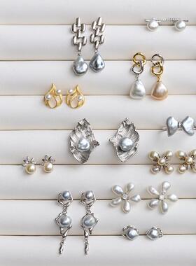 keshi无核海水野生珍珠925银款耳钉耳坠克旭福利款合集